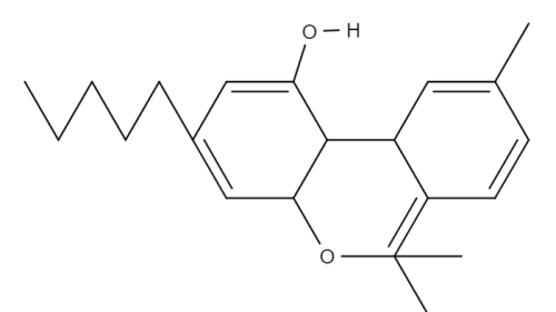 Tetrahydrocannabinol chemical structure